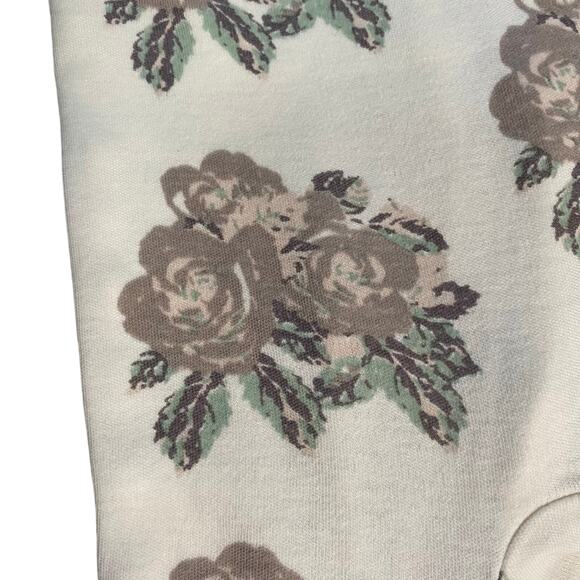 Kate Quinn Organics white floral long sleeve full zip pajama one piece SIZE 0-3M - Picture 3 of 4